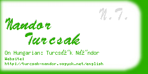 nandor turcsak business card